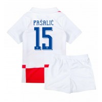 Croatia Mario Pasalic #15 Replica Home Minikit Euro 2024 Short Sleeve (+ pants)